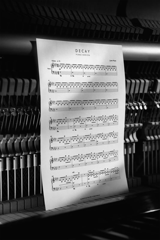 Decay - Piano Version [Sheet Music Download]